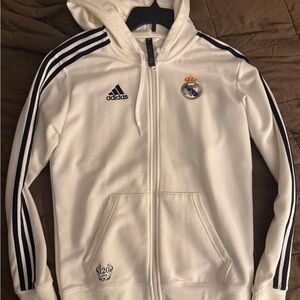 Adidas White and Black Real Madrid Jacket